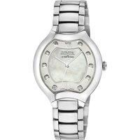 Lugano Swiss Diamond , White MOP Dial,316L Stainless Steel Case, 316L Stainless Steel Bracelet . Swiss Quartz Watch