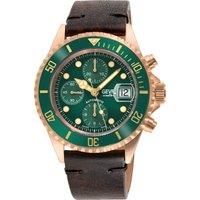 Gevril Men's Wall Street Bronze Chronograph Swiss Automatic ETA 7750 Watch