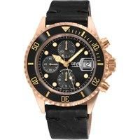 Gevril Men's Wall Street Bronze Chronograph Swiss Automatic ETA 7750 Watch