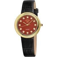 Arezzo Swiss Quartz Diamond Genuine Italian Handmade Leather Watch
