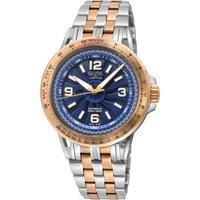 Wind Master Swiss Automatic Sellita SW200-1 RoseTop Ring, Blue Dial, IPRG 316L Stainless Steel Bracelet Watch