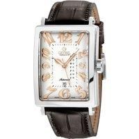 Gevril Men's 15010 Avenue of Americas Automatic Brown Leather Swiss Wristwatch