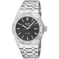 Gotham 49400B Swiss Made Automatic, Sellita SW200-1 Black Embossed Dial Watch