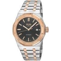 Gotham 49405B Swiss Made Automatic, Sellita SW200-1 Black Embossed Dial Watch