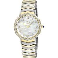 Spello II IP Gold Case, White MOP Dial, Two toned SS/IPYG Bracelet watch
