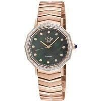 Spello II IP Rose Case, Black MOP Dial, IP Rose Bracelet watch