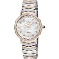 Spello II IP Rose Case, White MOP Dial, Two toned SS IPRG Bracelet watch