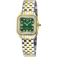 GV2 Milan Women's Malachite Dial, Two toned SS/IPYG Bracelet Watch
