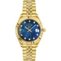 GV2 Naples Women's Blue Dial Yellow Gold Watch