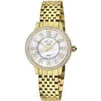 GV2 Astor III Women's Swiss Quartz White MOP Dial, IPYG Stainless Steel Watch