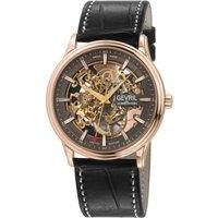 Five Points Skeleton 321.74.72 Swiss Made Automatic, Slim ETA 2892 Black Dial, Black Handmade Italian Leather Watch