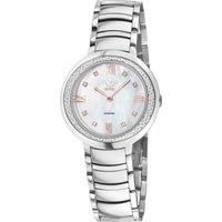 Amalfi Women's Swiss Quartz Diamond White MOP Dial Stainless Steel Watch