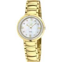 Amalfi Women's Swiss Quartz Diamond White MOP Dial Gold Stainless Steel Watch