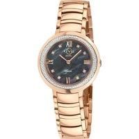 Amalfi Women's Swiss Quartz Diamond Black MOP Dial Rose Gold Watch