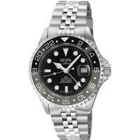 Wall Street Swiss automatic Sellita SW330 Black Dial Ceramic Bezel Stainless Steel Watch