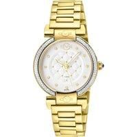 GV2 Berletta Women's 316L Stainless Steel IPYG Case, White Dial, IPYG Stainless steel bracelet.