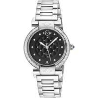 GV2 Berletta Women's 316L Stainless Steel Case, Black Dial, Stainless steel bracelet.