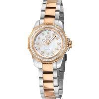 Cortina 316L Stainless Steel Case, White MOP Dial, Two-toned SS/IPRG Watch