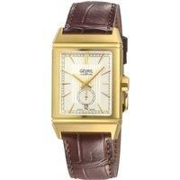 Time Square 316L Stainless Steel IPYG Case, White Dial, Black Handmade Italian Leather Watch