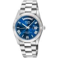 Gevril Men's 48954B West Village Swiss Automatic Blue Dial Stainless Steel Watch