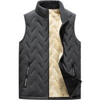 Men'S Fleece Lined Thickening Down Vest - 6 Sizes & 2 Colours