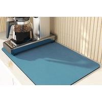 Countertop Absorbent Drain Mat - 10 Designs & 3 Sizes - Blue