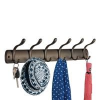mDesign Wall Mounted Coat Rack - Coat Rail with Double Coat Hooks 6