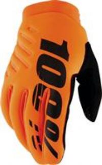 100 Percent Brisker Cold Weather Youth MTB Gloves Fluo Orange/Black