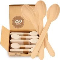 Disposable Wooden Forks Set of Pcs - Eco-Friendly 250 100%