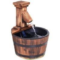 Fir Wood Barrel Pump Fountain