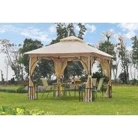 Outsunny Gazebo Patio Party Tent Shelter - Beige
