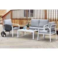4-Seater Grey Outdoor Garden Furniture Set