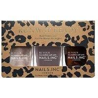 Nails.INC Runway Ready Nail Polish Trio, Trend Inspired Nail Shades, Swatched from the Catwalk, Longwear Rapid Dry Formulation, Cruelty Free, Vegan, 21 Free