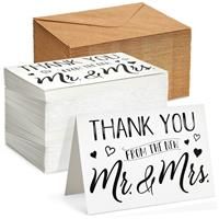 Sustainable Greetings Wedding Thank You Cards Pack) - (120 4x 6 Inches