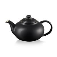 Le Creuset Enamelled Stoneware Classic Teapot, 1.3 Litres, Serves 3-4 Cups, Satin Black, 70702130000000