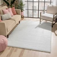 Well Woven Rainbow Well Sheepskin Shag Ivory Rug Ivory Rectangle 120 x 160cm