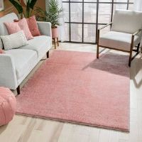 Well Woven Rainbow Well Sheepskin Light Pink Rug Light Pink Rectangle 160cm x 220cm