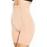 NWT Women’s SPANX Oncore High-Waisted Mid-Thigh Short Soft Nude Size 3X