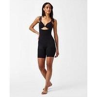 Spanx Women’s Soft Nude Power Series Open Bust Midthigh Bodysuit Size Large