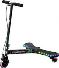 Razor PowerWing Lightshow Caster Scooter, Black, One Size