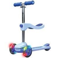 Razor Rollie, 3-Wheel Scooter for Younger Children, Seated and Stand-Up Riding Options, Light Up Wheels, For Ages 2 1/2-4, Adjustable handlebars, Kick Scooter, Blue