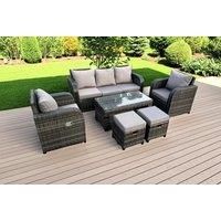 Outdoor Garden Fimous 7-Seater Reclining Rattan Set