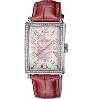 Avenue of Americas Glamour MOP Dial Leather Swiss Quartz Watch