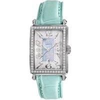 Avenue of Americas Mini MOP Dial Leather Swiss Quartz Watch