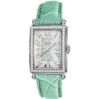 Avenue of Americas Mini MOP Dial Leather Swiss Quartz Watch