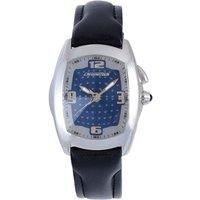 Black Band Silver Case Watch