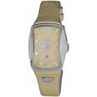 Cream Dial With Silver Case Cream Band Watch