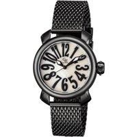 Cream Dial Black Band Watch