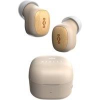 House of Marley Smile Jamaica True Wireless Earbuds - Small Bluetooth Ear Buds, 14 Hr Playtime Mini In Ear Headphones, TWS Bluetooth Earphones with Charging Case, Sustainable Materials, Cream