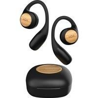 House of Marley Liberate Open Ear Headphones - Open Bluetooth Earbuds with Built-in Microphone, 20 Hr Playtime, USB-C Charging Case, Sustainable Materials, Black